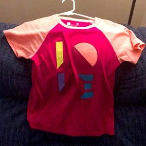 Medium girls Xersion LOVE print t-shirt